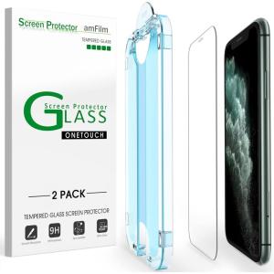 imageamFilm OneTouch Screen Protector for iPhone 17 63 2025  Camera Lens Protector  AutoAlignment install  Bubble Free  9H MilitaryGrade Tempered Glass  FHD Clarity  Case Friendly  22 PackIPH11P65