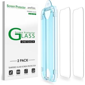 imageamFilm OneTouch Screen Protector for iPhone 17 Pro 63  Camera Lens Protector  AutoAlignment Install  Bubble Free  9H Tempered Glass  Shatterproof  FHD Clarity  Case Friendly  24 PackIPH141313 Pro61