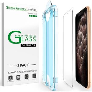 imageamFilm OneTouch Screen Protector for iPhone 17 Pro 63  Camera Lens Protector  AutoAlignment Install  Bubble Free  9H Tempered Glass  Shatterproof  FHD Clarity  Case Friendly  24 PackIPH11 Pro58