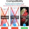 imageamFilm 3D Curved Tempered Glass Screen Protector and Camera Screen Protector for Galaxy S21 Ultra 5G 68 Inch Fully Compatible with UltraSonic Fingerprint Scanner Black Pack of 23