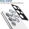 imageamFilm Camera Lens Protector Compatible with Galaxy S22 Ultra 68quot 2022 Tempered Glass with Easy Installation Kit UltraClear NO Flash Reflection Blue 5 PackSilver