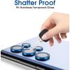 imageamFilm Camera Lens Protector Compatible with Galaxy S22 Ultra 68quot 2022 Tempered Glass with Easy Installation Kit UltraClear NO Flash Reflection Blue 5 PackBlue
