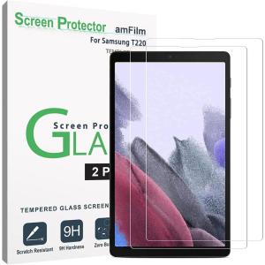imageamFilm 2 Pack Screen Protector for Samsung Galaxy Tab A7 Lite SMT220  T225T227 Tempered Glass Screen Protector for Galaxy Tab A7 Lite 87 Inch BubblesFree