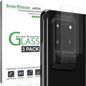 imageamFilm Back Camera Glass Screen Protector for Samsung Galaxy S20 Ultra RearFacing Back Camera Protector 3 Pack