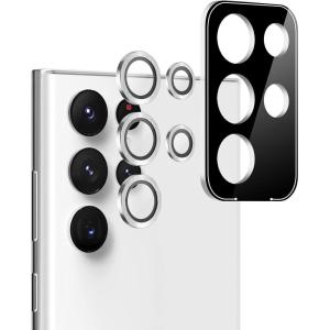 imageamFilm Camera Lens Protector Compatible with Galaxy S22 Ultra 68quot 2022 Tempered Glass with Easy Installation Kit UltraClear NO Flash Reflection Blue 5 PackSilver