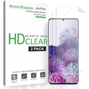 imageamFilm Elastic Skin Screen Protector for Samsung Galaxy S20 Plus 2 Pack Easy Installation Alignment Tool HD Clear Flexible Premium Quality Screen Protector