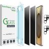 imageamFilm AutoAlignment OneTouch for Samsung Galaxy S25 Ultra 69 Privacy Screen Protector  Camera Lens Protector Tempered Glass Bubble Free 30 seconds Installation Privacy Protection 22 Pack