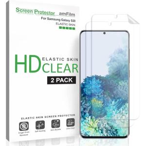 imageamFilm Elastic Skin Screen Protector for Samsung Galaxy S20 2 Pack Easy Installation Alignment Tool HD Clear Flexible Premium Quality Screen Protector
